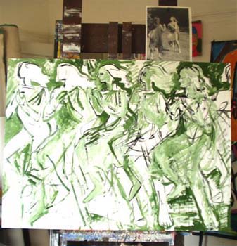 in the garden 1 - outline